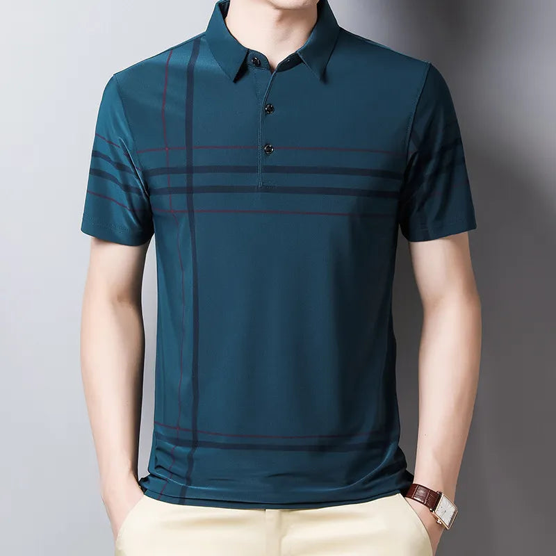 Men's Polo Shirt Business Casual Summer Short Sleeves STYLE SOURCE