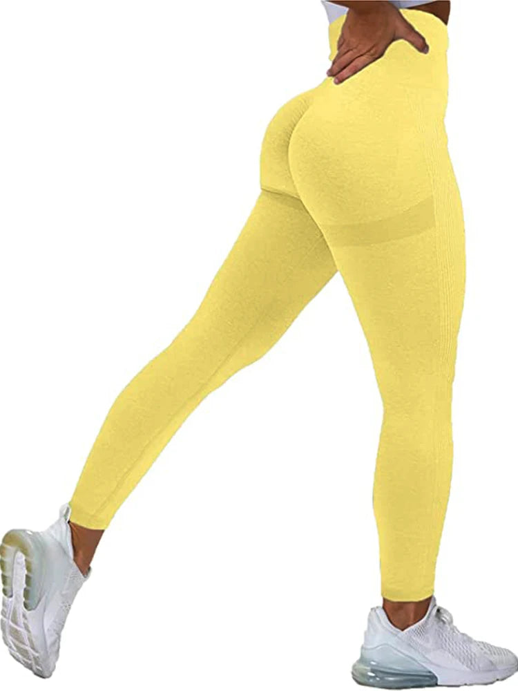 Women Seamless Workout Black Sports Leggings STYLE SOURCE