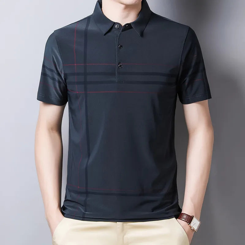 Men's Polo Shirt Business Casual Summer Short Sleeves STYLE SOURCE