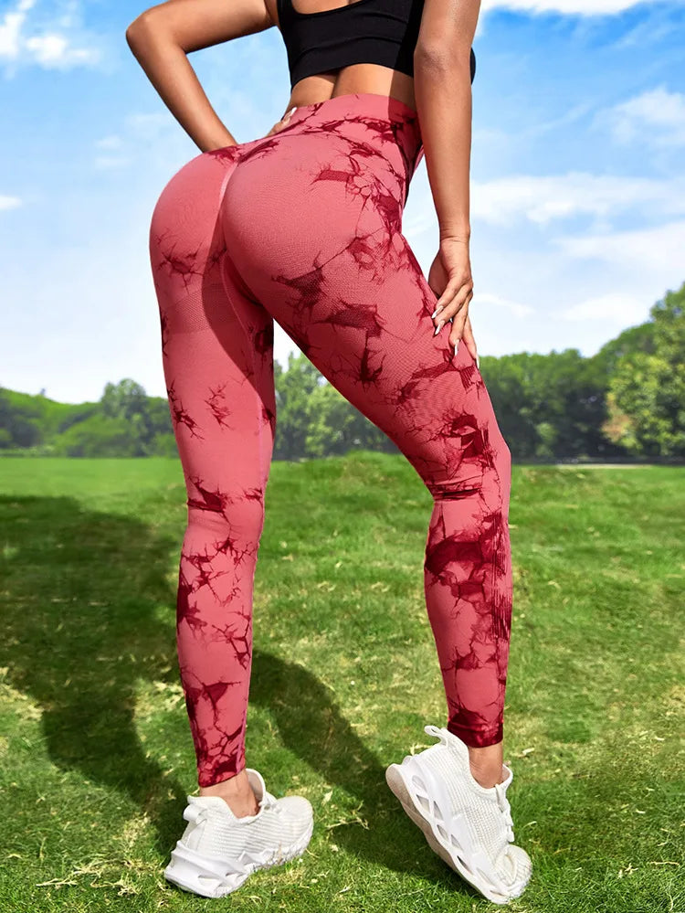 47 Color Marbling Tie-Dye Yoga Pants STYLE SOURCE