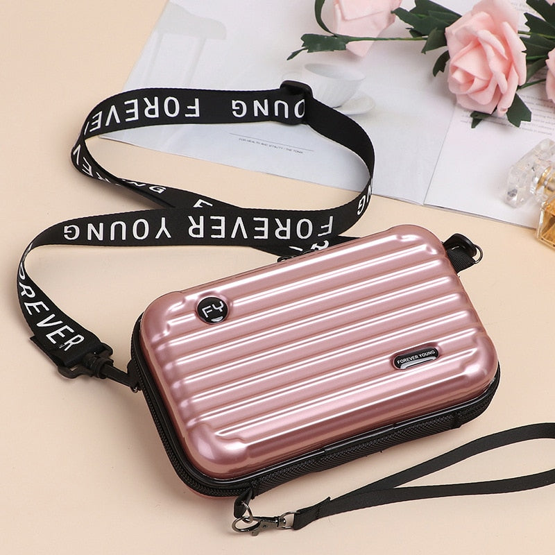 Women's Clutch Small PVC Shoulder Bag Suitcase Shape STYLE SOURCE