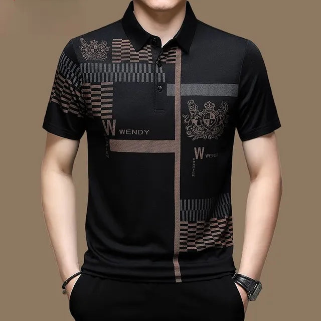 Men's Polo Shirt Business Casual Summer Short Sleeves STYLE SOURCE