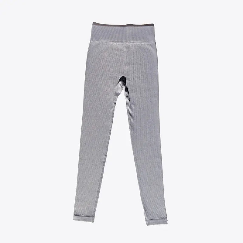 New Ribbed Seamless Yoga Pants High Waist Gym Leggings STYLE SOURCE