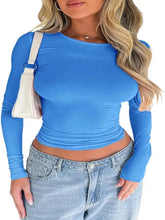 Pink Long Sleeve T-shirt Women 2024 Spring STYLE SOURCE