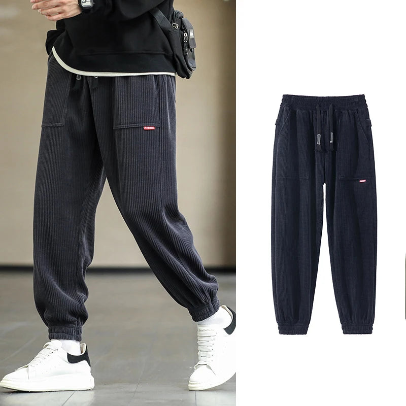 2022 New Autumn Winter Corduroy Sweatpants Men Baggy Joggers STYLE SOURCE