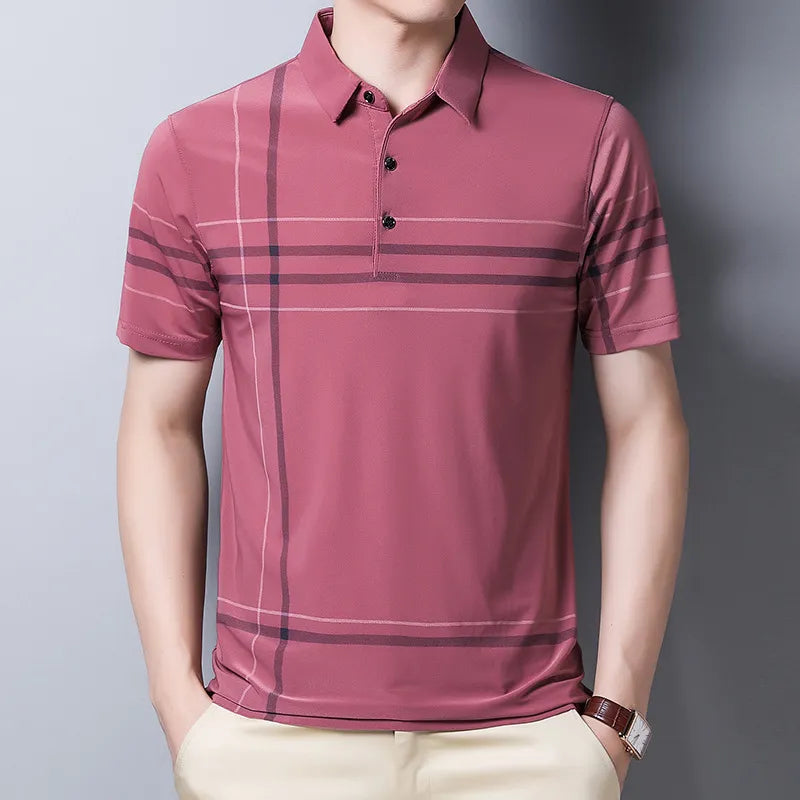 Men's Polo Shirt Business Casual Summer Short Sleeves STYLE SOURCE