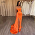 LORIE Orange Mermaid Evening Dresses STYLE SOURCE