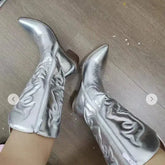 Cowboy Western Boots for Women Shiny Metallic Women STYLE SOURCE