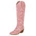 Hot Plus Size 45 Women's Embroidered Western Knee High Boots STYLE SOURCE