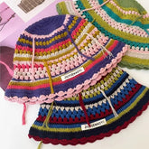 2023 Autumn New Crochet Hat Korean Handmade Bucket Hat STYLE SOURCE