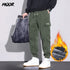 HIQOR Pants for Mens 2023 Winter Fleece Casual Pants STYLE SOURCE