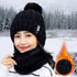 Winter Knitted Scarf Hat Set Thick Warm Skullies Beanies STYLE SOURCE