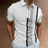 Men Polo Shirt Stripes Short Sleeve T-shirt STYLE SOURCE