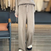 Wool Knitted Wide leg Pants for Women in Autumn and Winter STYLE SOURCE
