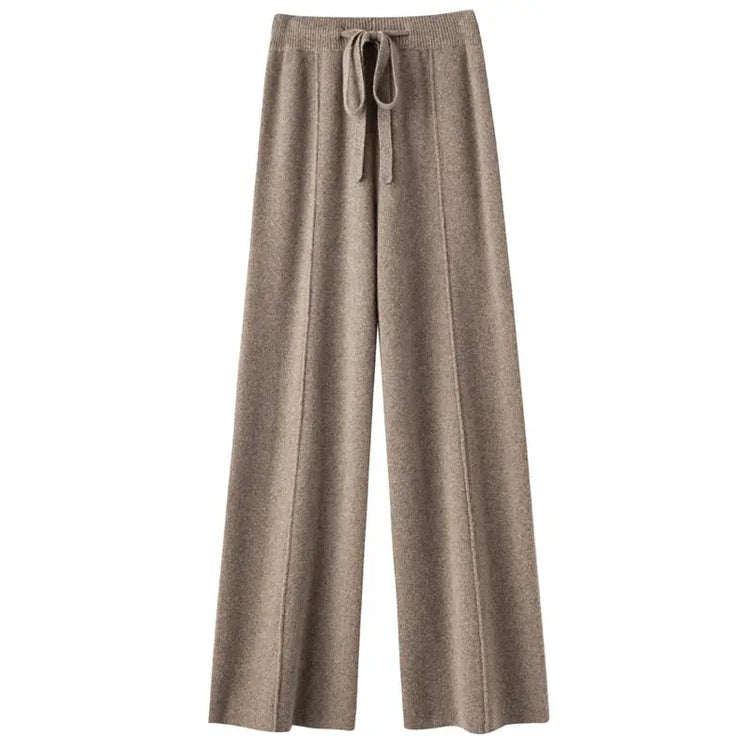 Wool Knitted Wide leg Pants for Women in Autumn and Winter STYLE SOURCE