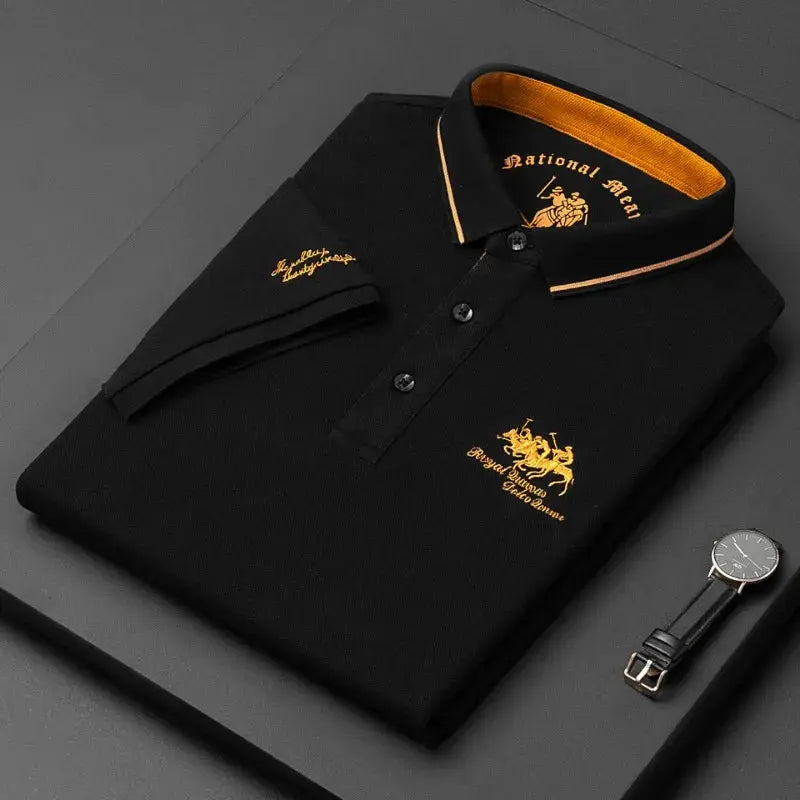 2023 New Embroidered Polo Shirt Men&
