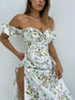 WannaThis Summer Floral Off Shoulder Puff Sleeve Maxi Dress STYLE SOURCE