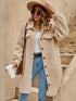 Full Size Fuzzy Fleece Longline Coat Plus Size STYLE SOURCE