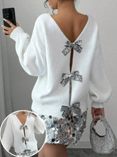 Bow-Decor Dropped Shoulder Knit Cardigan STYLE SOURCE