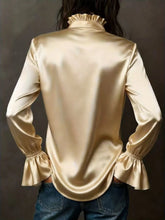 Button Up Flounce Sleeve Shirt STYLE SOURCE