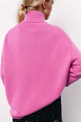 Basic Bae Turtleneck Long Sleeve Dropped Shoulder Sweater STYLE SOURCE