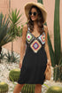 Geometric V-Neck Spaghetti Strap Cover Up Dress STYLE SOURCE