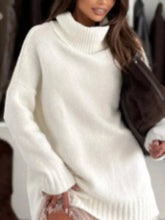 Full Size Lace Detail Cami Dress and Turtleneck Oversized Sweater Set Plus Size STYLE SOURCE
