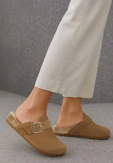 Ratiha Buckle Accent Slip-On Footbed Mules STYLE SOURCE