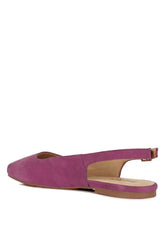 Sozani Genuine Suede Leather Slingback Flats STYLE SOURCE