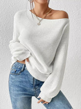 Single Shoulder Knit Sweater STYLE SOURCE