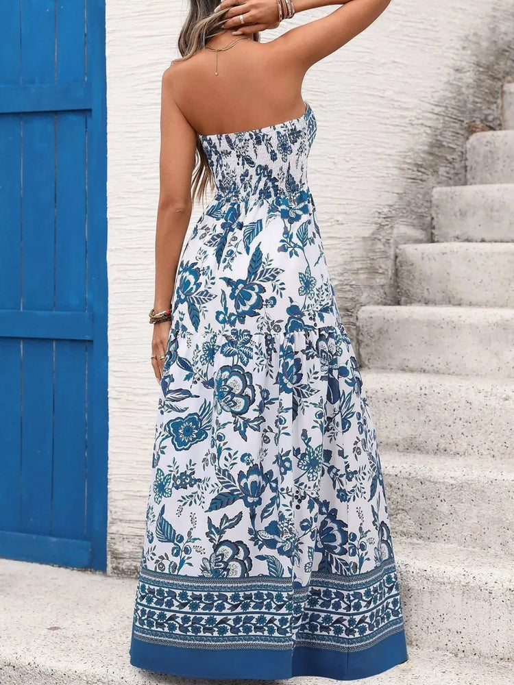 Floral Print Strapless Maxi Dress STYLE SOURCE
