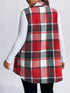 Honey Plus Size Pocketed Plaid Button Up Vest Coat STYLE SOURCE