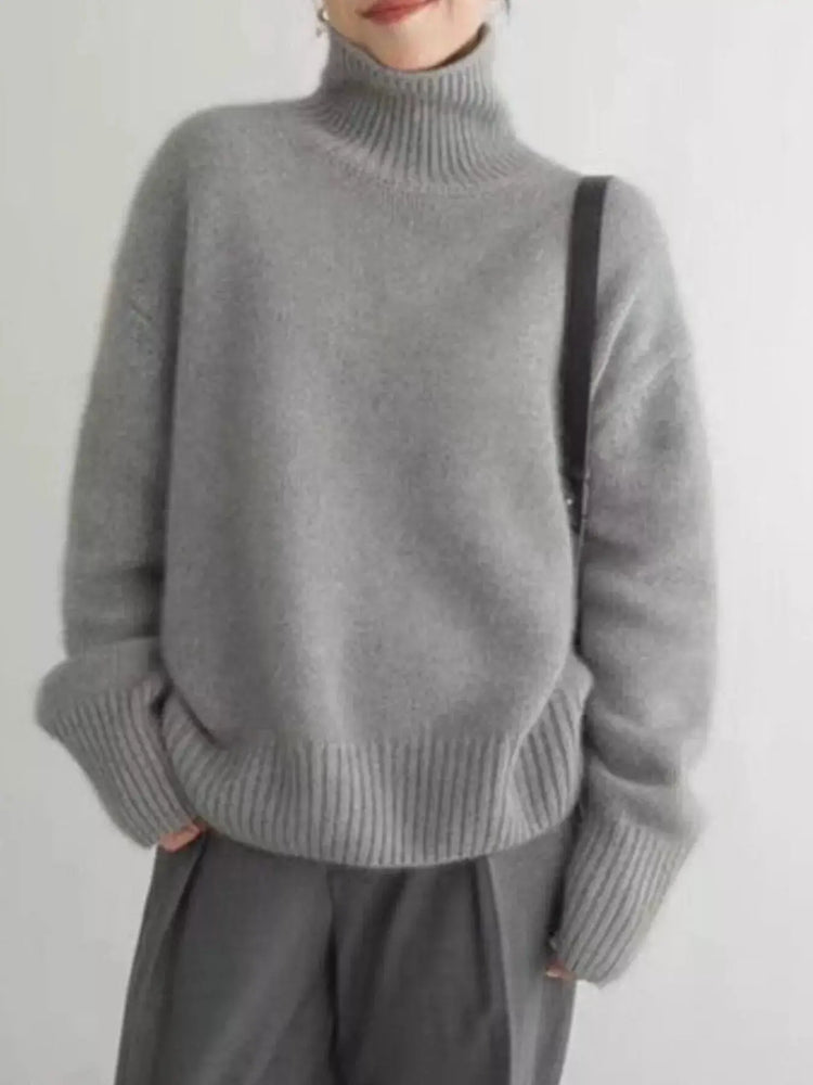 Turtleneck Dropped Shoulder Sweater STYLE SOURCE