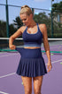 High Waist Pleated Skirt Two Piece Tennis Dress STYLE SOURCE