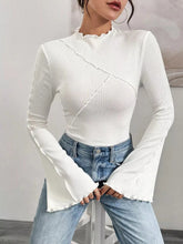 Lettuce Edge Flare Sleeve Top STYLE SOURCE