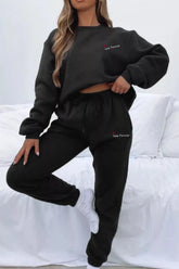 Round Neck Sweatshirt and Joggers Set STYLE SOURCE