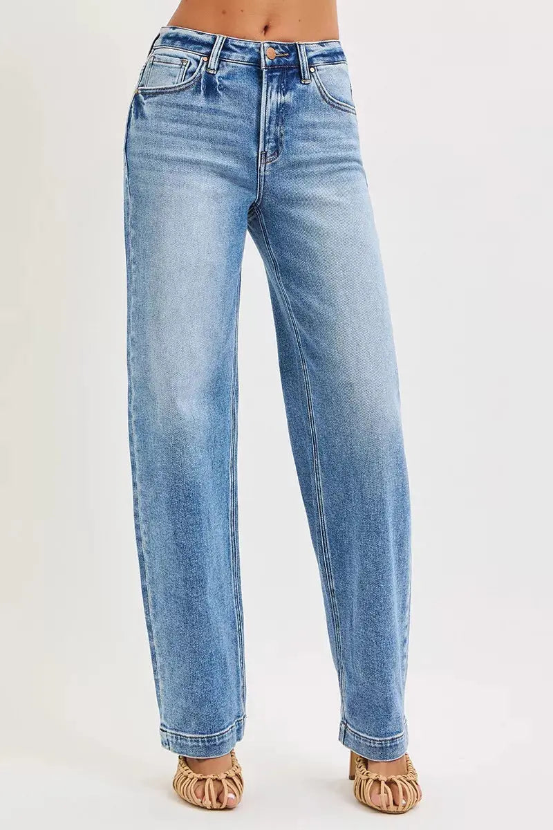 RISEN High Rise Wide Baggy Jeans STYLE SOURCE