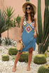 Geometric V-Neck Spaghetti Strap Cover Up Dress STYLE SOURCE