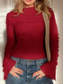 Lettuce Edge Flare Sleeve Top STYLE SOURCE