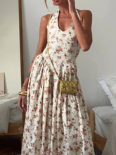 Floral Print Halter Neck Midi Dress STYLE SOURCE