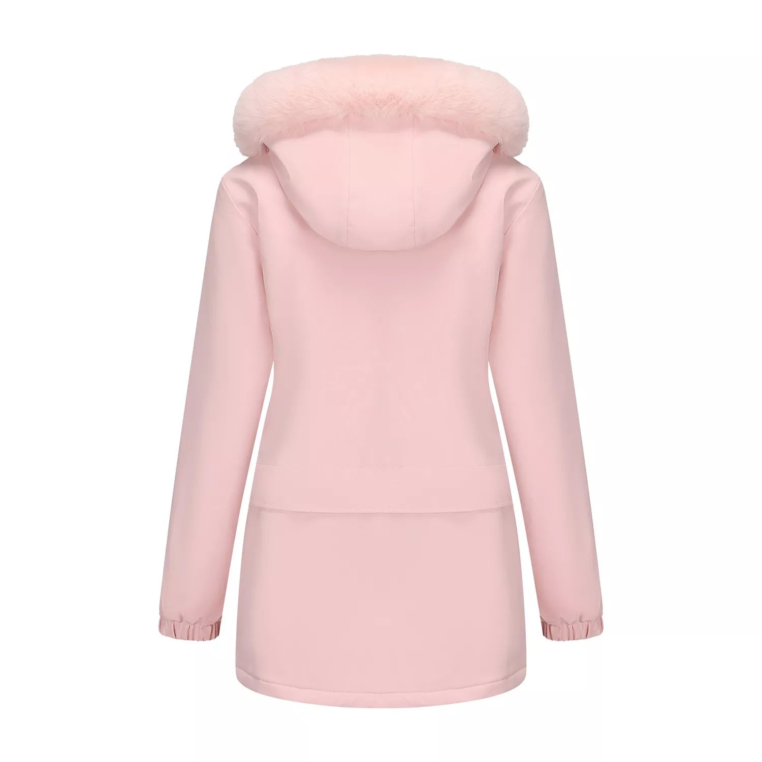 Full Size Fur Hooded Warm Winter Parka Outerwear Plus Size STYLE SOURCE