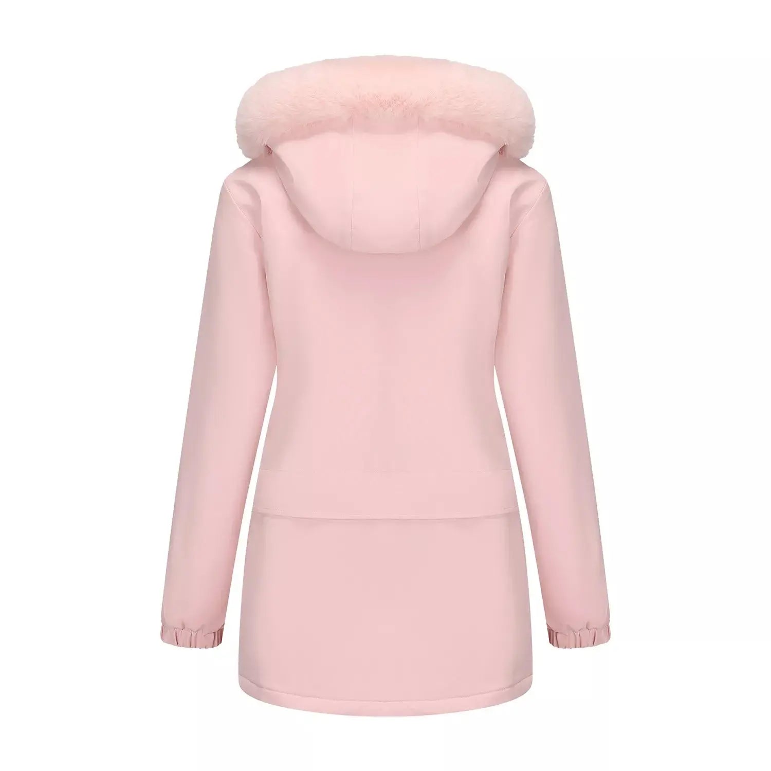 Full Size Fur Hooded Warm Winter Parka Outerwear Plus Size STYLE SOURCE