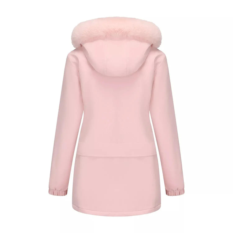 Full Size Fur Hooded Warm Winter Parka Outerwear Plus Size STYLE SOURCE