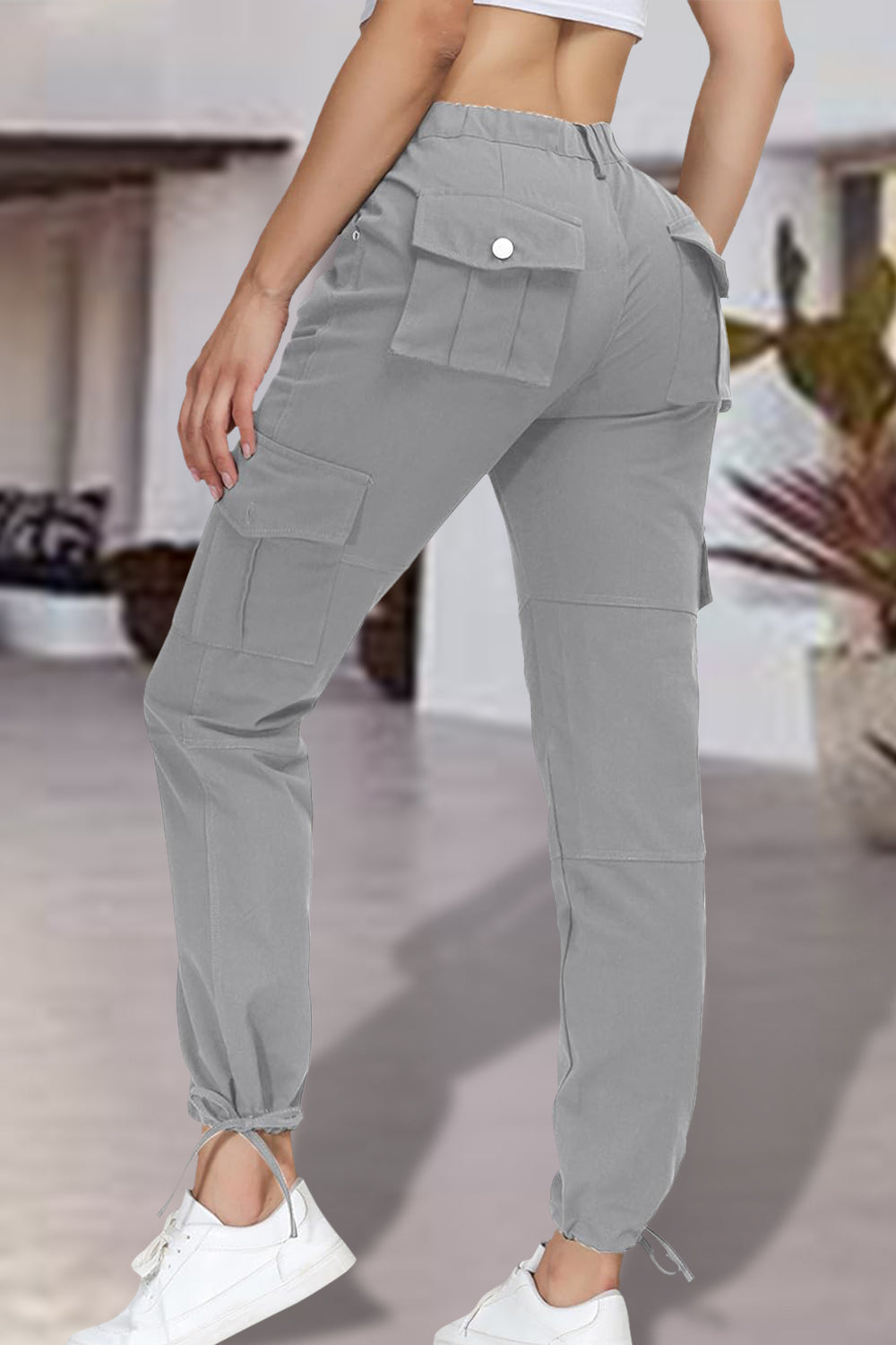 Full Size High Waist Pants with Pockets STYLE SOURCE