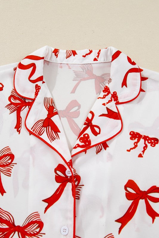 Christmas Bow Top and Pants Pajama Set STYLE SOURCE