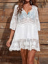 Lace Detail Plunge Cover-Up Dress STYLE SOURCE