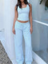 Scoop Neck Tank Top and Drawstring Pants Set STYLE SOURCE