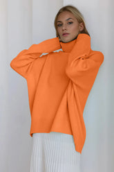 Basic Bae Turtleneck Dropped Shoulder Long Sleeve Sweater STYLE SOURCE