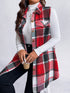 Honey Plus Size Pocketed Plaid Button Up Vest Coat STYLE SOURCE