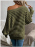 One Shoulder Ribbed Knit Sweater STYLE SOURCE